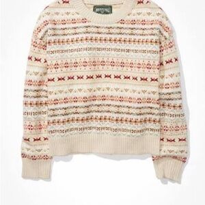AE Fair Isle Snowdrift Sweater - L